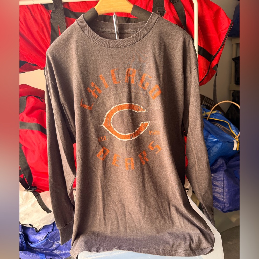 Chicago Bears Men's Long Sleeve Shirt - Dark Gray